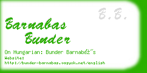 barnabas bunder business card